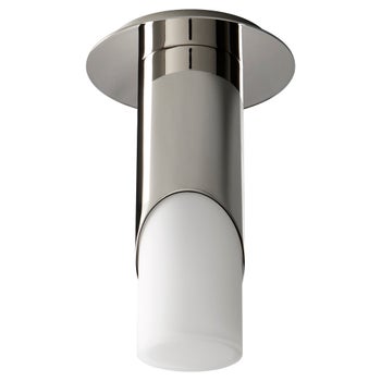 ELLIPSE Small Glass Ceiling Mount -3000k- Polished Nickel