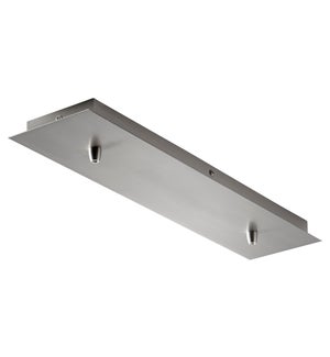 Two Light  Linear Canopy - Satin Nickel