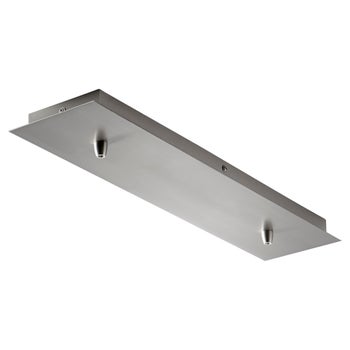 Two Light  Linear Canopy - Satin Nickel