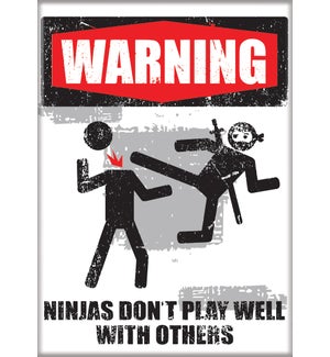 iCreate Warning Ninjas Magnet
