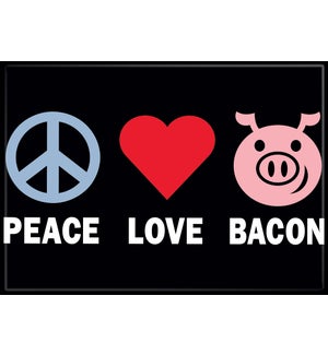 iCreate Peace Love Bacon Magnet