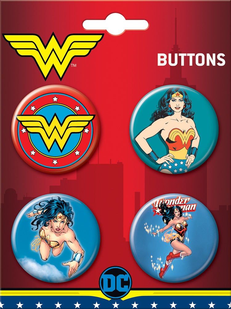 Button Set 4/Pkg-Wonder Woman