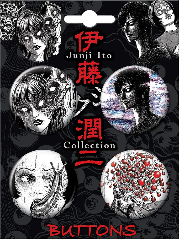 Junji Ito 4 Button Set # 1 - junji ito collection | Ata-Boy Inc.