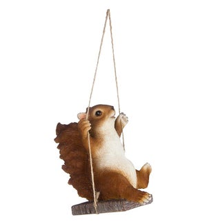 Squirrel On Swing