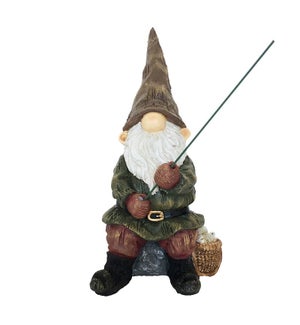 Gnome with fishing-rod