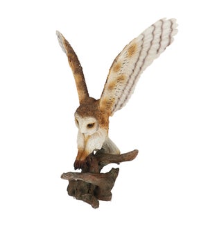 "Short-eared Owl flying, Polyresin"