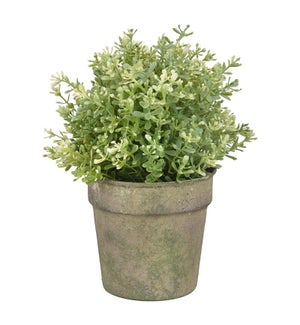Aged Metal Green Flowerpot