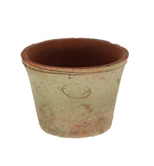 Aged Terracotta round pot. Ter