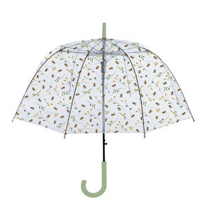 Transparent Umbrella With Bee Print