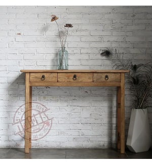 "Small Console Table, Elmwood Natural"
