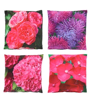 Outdoor Cushion With Pink Flower S