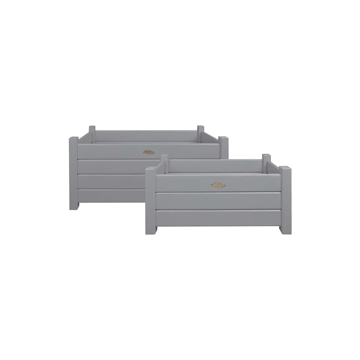 Rect. Planters Set of 2 Grey S/L