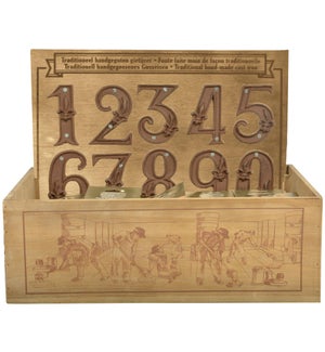 "Display Crate With House Numbers, 40% Off"