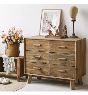 "Reclaimed Wooden Storage Cabinet With Drawers, 15% OFF"