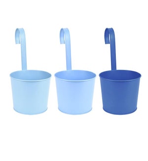 "50 Shades of Blue Flowerpot With Hook, 60% Off"