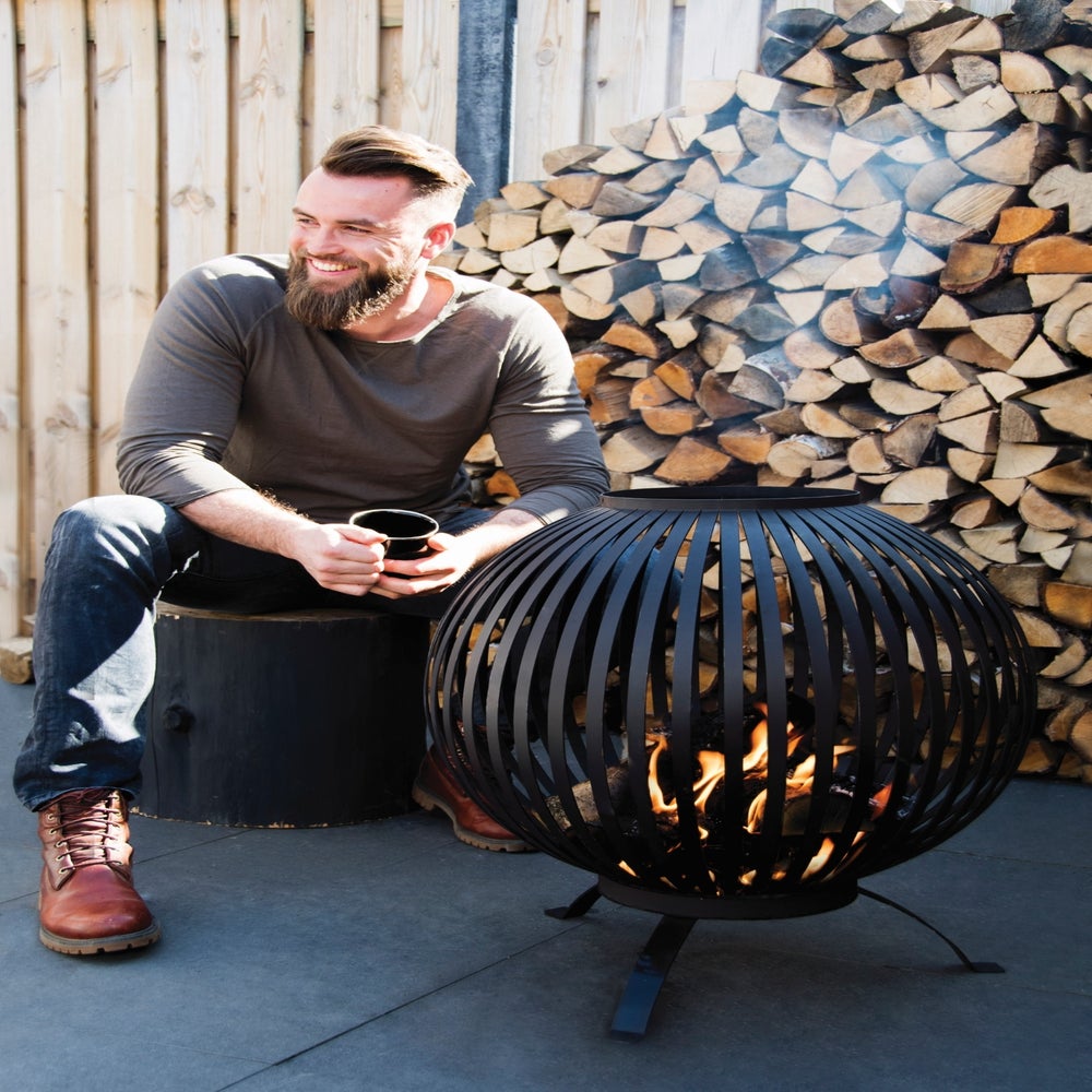 Black Fire Ball Stripes fancy flames North American Country Home