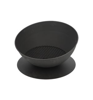 Fire Bowl Sloping On Disc Black