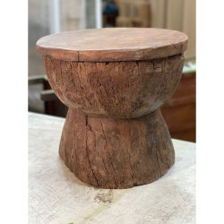 "DK01 - Wooden Okali Stool, Size May Vary"