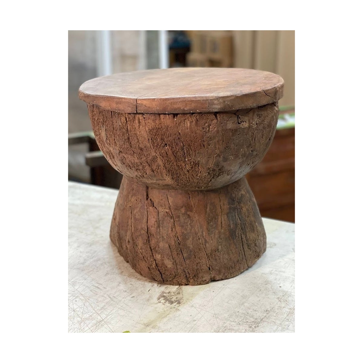 "DK01 - Wooden Okali Stool, Size May Vary"