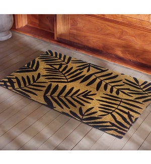 "Leaf Coir Doormat, Natural, PVC Tufted"