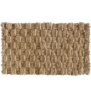 "Coir Rope Doormat, Natural, 18x30in"
