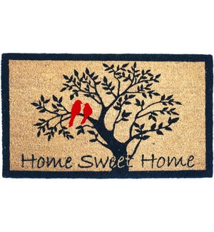 "Doormat,""Home Sweet Home"", Natural, 18x30in"