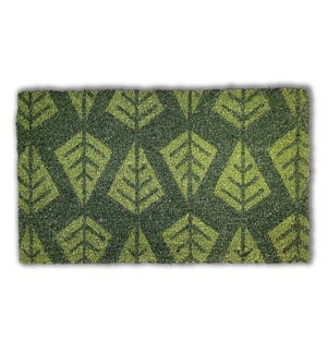 "Coir Doormat, Linear Tree, Green"