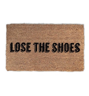 "Coir Doormat, ""Lose The Shoes"", Natural"