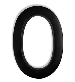 "Magnetic Aluminum House Number #0, 4 in, Black"