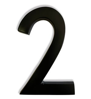 "Magnetic Aluminum House Number #2, 4 in, Black"