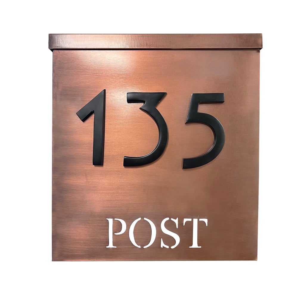 "Magnetic Aluminum House Number #6, 4 in, Black"