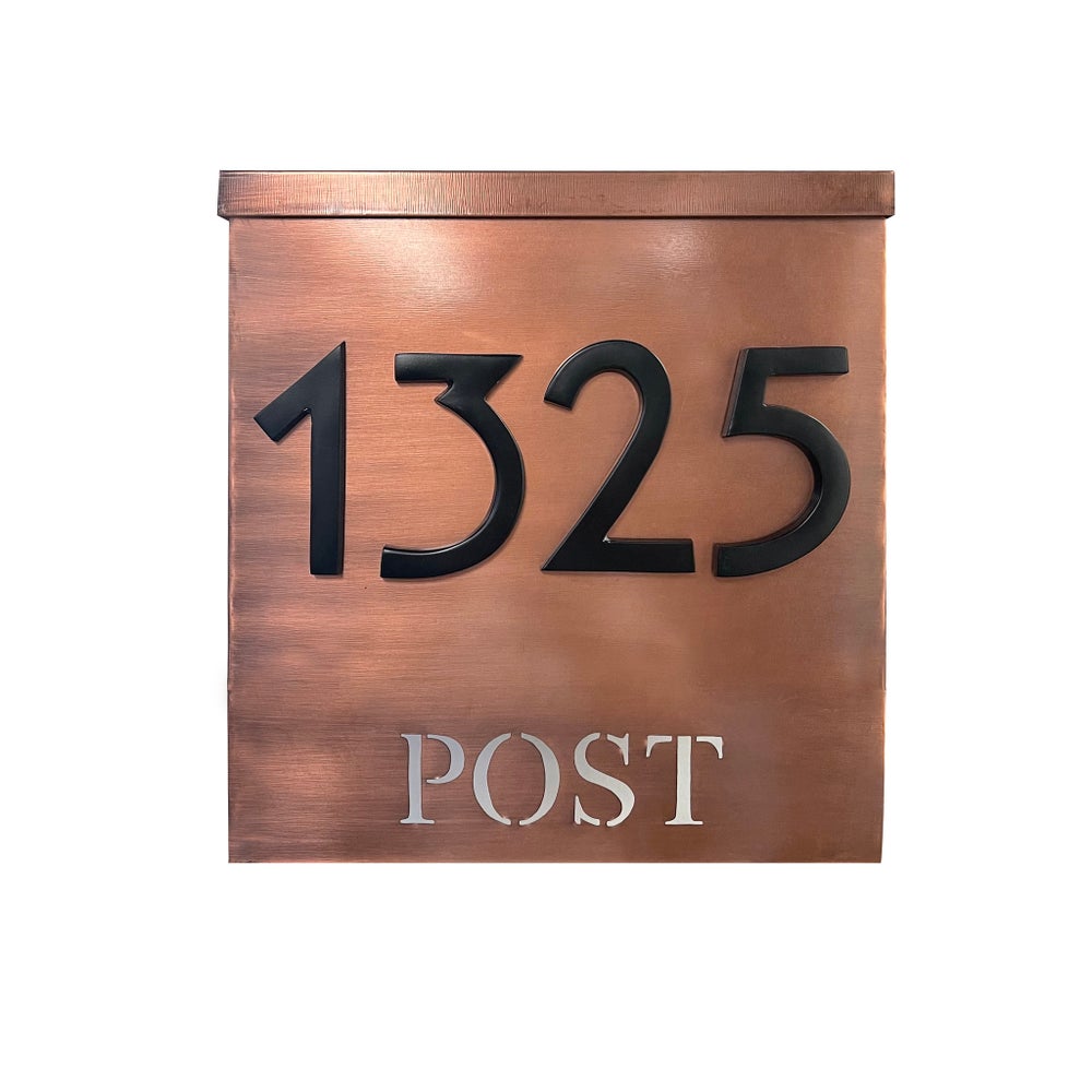 "Magnetic Aluminum House Number #6, 4 in, Black"