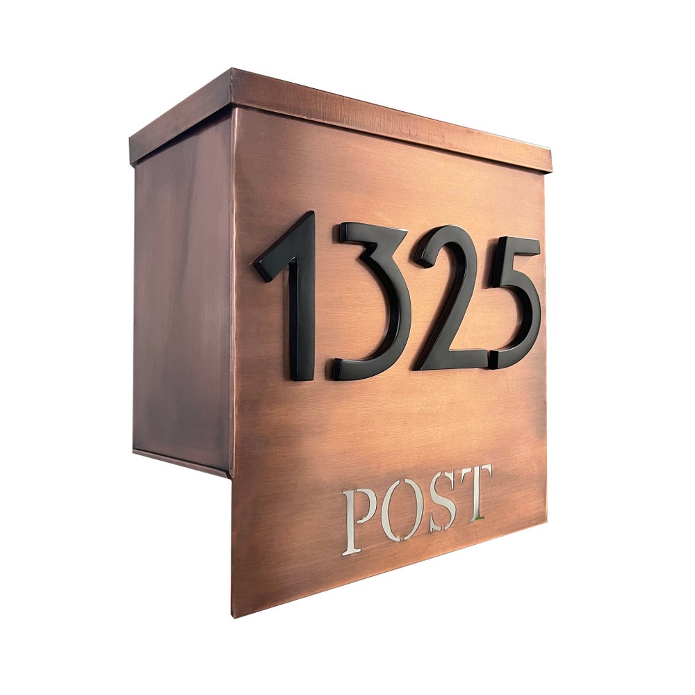 "Magnetic Aluminum House Number #6, 4 in, Black"