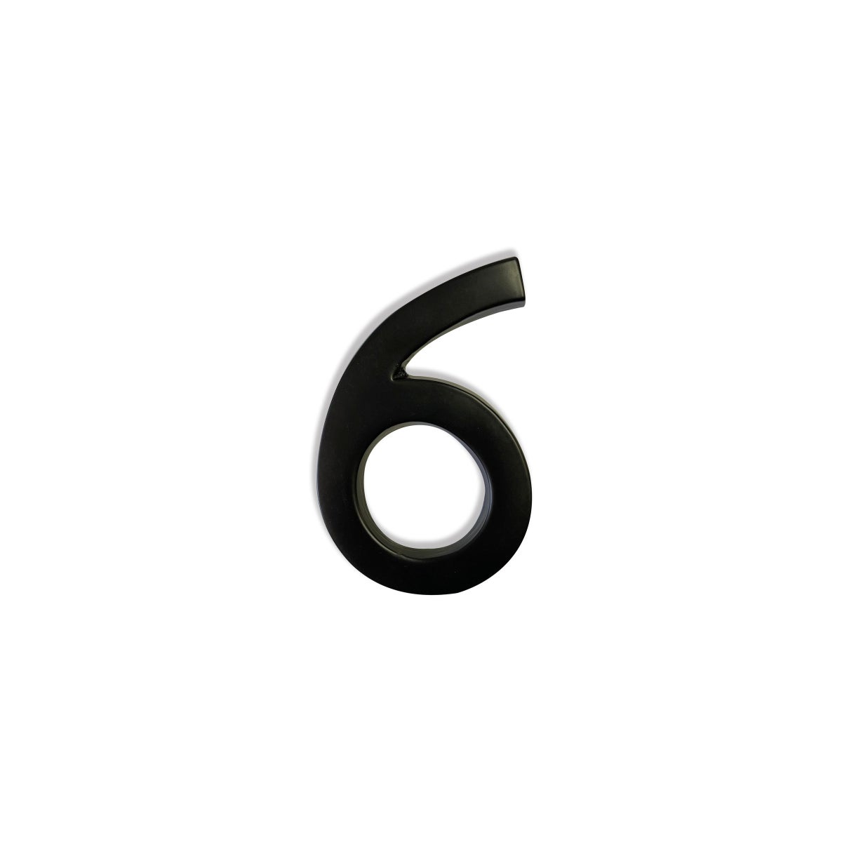 "Magnetic Aluminum House Number #6, 4 in, Black"