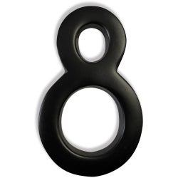 "Magnetic Aluminum House Number #8, 4 in, Black"