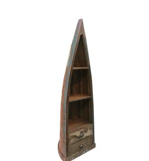 Boat Shelf Recycled Wood 2 Shelves
