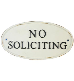 "~no soliciting~ oval black, LC"