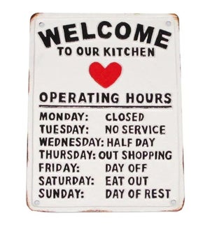 "~Welcome To Our Kitchen~ Plaque, Last Chance"
