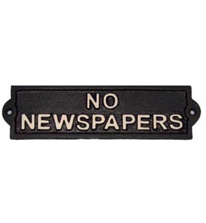"No Newspaper cast sign, On Sale , LC"
