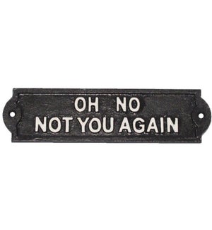 ~NOT YOU AGAIN~ plaque