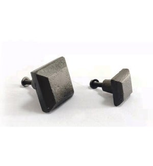 "Square Cast Iron Knobs, Small"