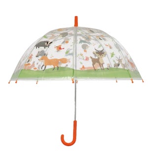 Kids Umbrella Transparent  Forest Animals