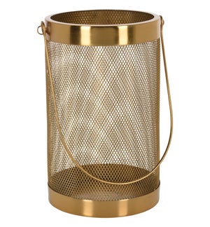 Lantern Mesh Iron Gold Finish Large