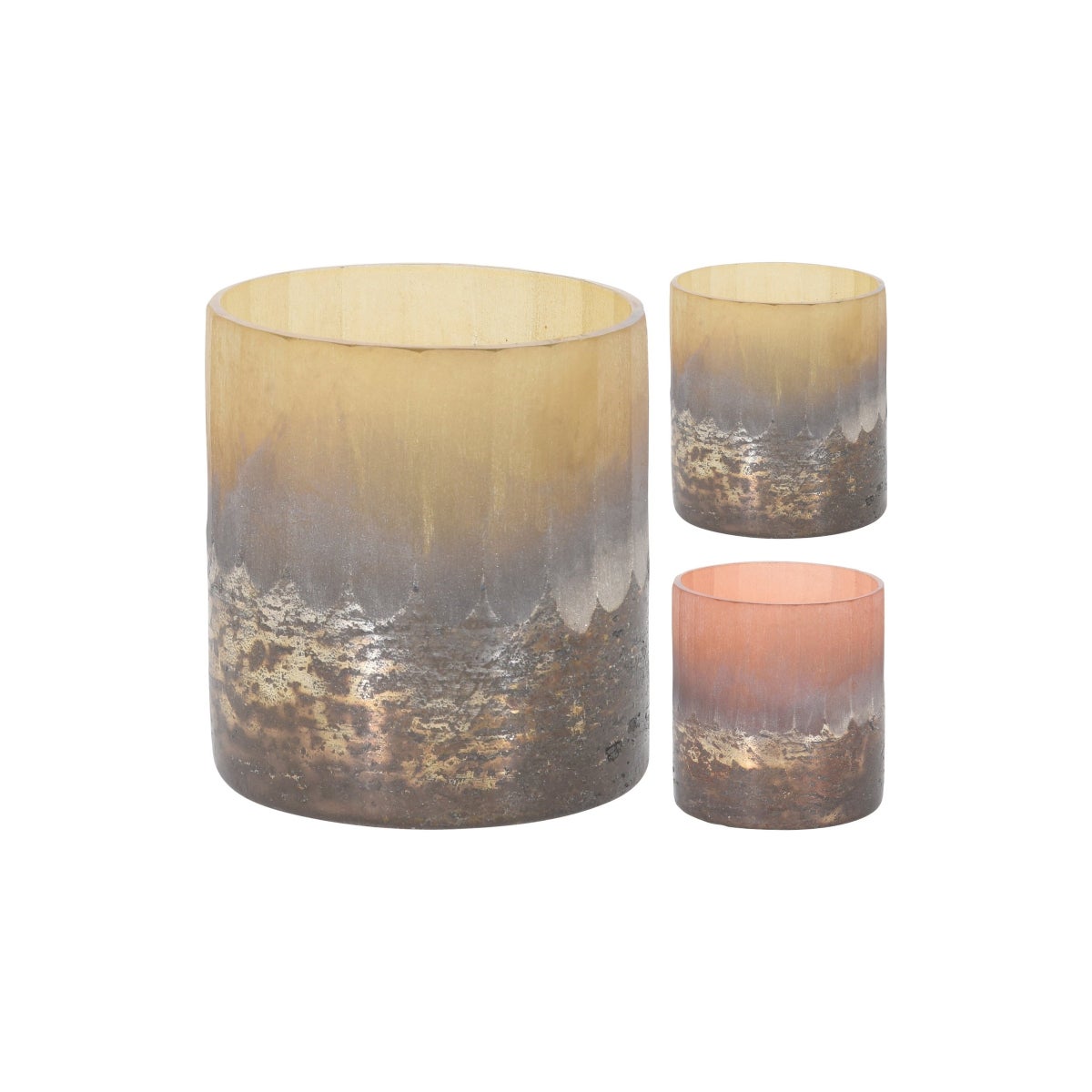 "Ember Tealight Holder Glass 2Ass Clr, 30% Off"