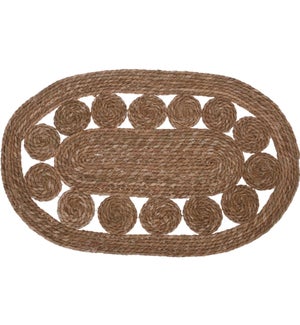 "Kr2002190 Rug Oval, Cattail Leaf Material, Size;, 25% Off"