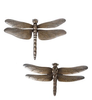 "Metal Wall Decoration Dragonfly, 2 Ass."