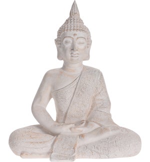 "Buddha Sitting, Medium, Cream Antique"