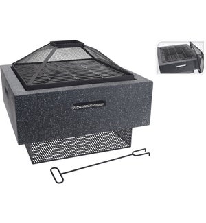 Fire Bowl Square Mgo Body With BBQ Rac