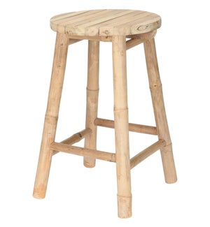 "Stool Bamboo, Size D30X50Cm, Round Top, 25% Off,"