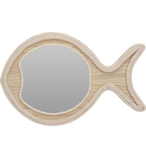 "NB3305150 MIRROR WITH ROPE FISH SHAPE, LC"
